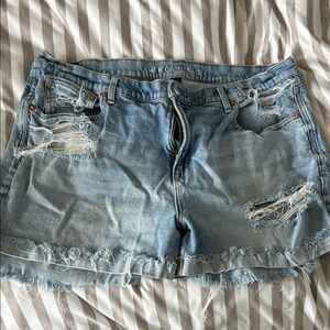 American Eagle Outfitters Distressed Blue Jean Shorts